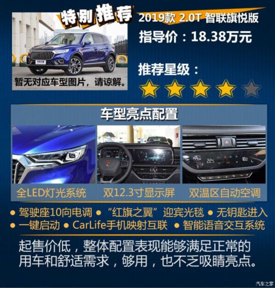 一汽紅旗 紅旗HS5 2019款 2.0T 智聯(lián)旗領四驅版